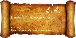Laukó Alexandra névjegykártya