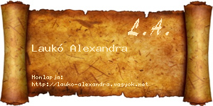 Laukó Alexandra névjegykártya